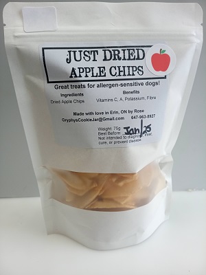 Bag Front Just Dried Apple Chips