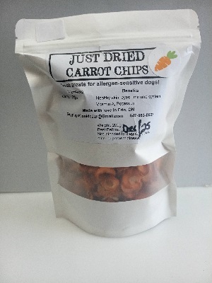Bag Front Just Dried Carrot Chips
