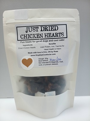 Just Dried Chicken Hearts