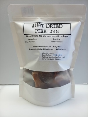 Bag Front Just Dried Pork Loin