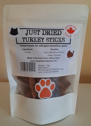 Bag Front Just Dried Turkey Sticks